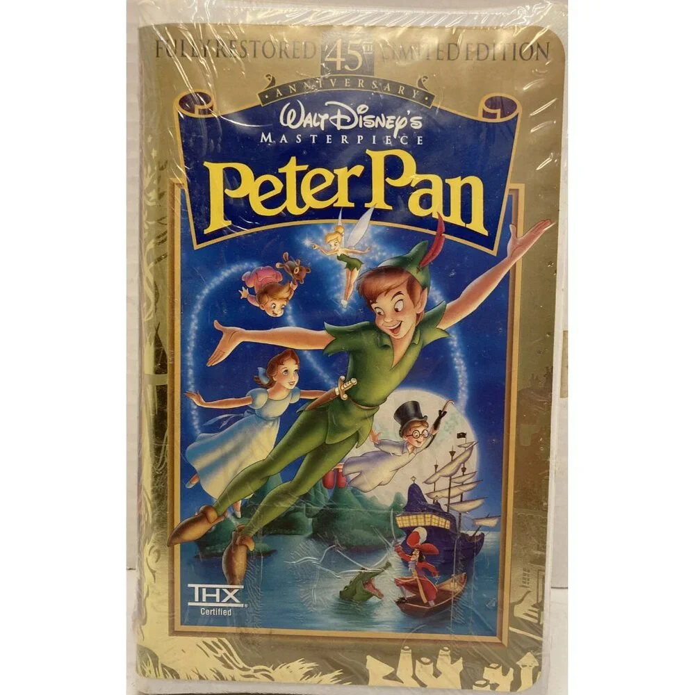 Peter Pan VHS 45th Anniversary Limited Edition (1998, Sealed) Disney Masterpiece